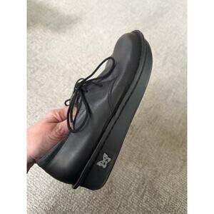 Alegria Black Nappa Leather Lace-Up Orthic Oxford BRE 611 Women 40 9.5-10